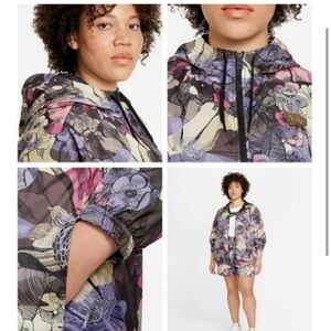 Nike Floral SET WOMENS XL / TRACK JACKET AND TRACK SHORTS